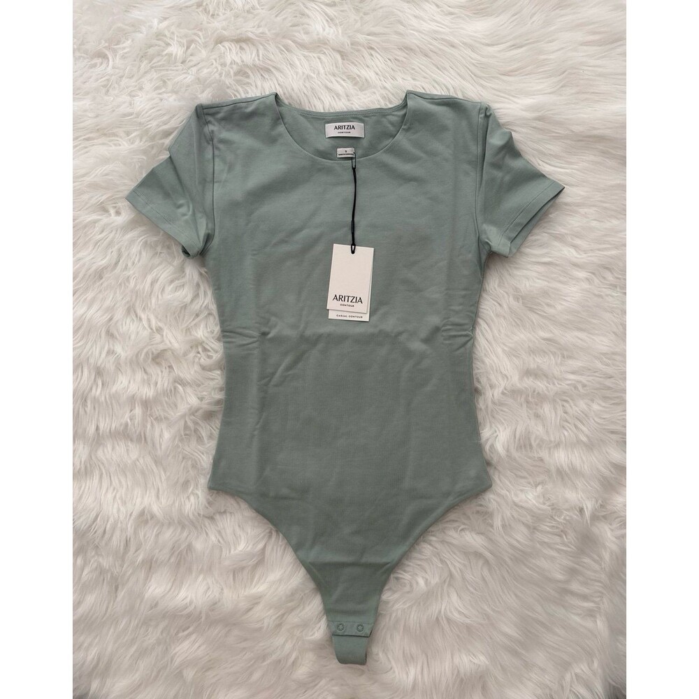 Aritzia Original Contour Vivacity Crew Bodysuit Terrace Sage Size Small